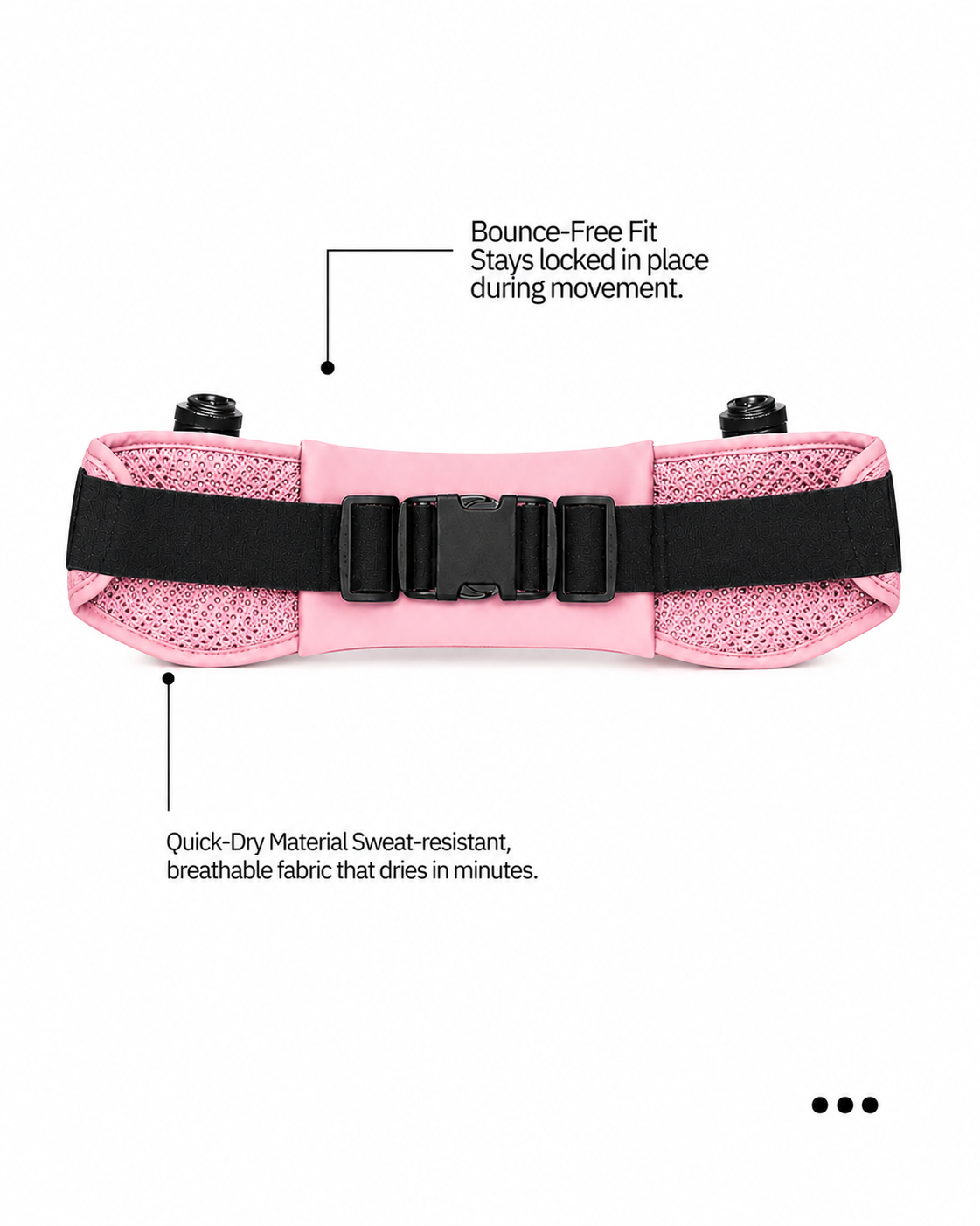 Pink HYRO Dual Bottle-Hydration Belt